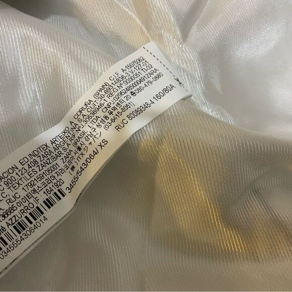 Zara NWT oversized striped blazer Striped Blazer White Black Size XS - Picture 7 of 7